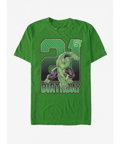 Marvel Hulk 21st Birthday T-Shirt $8.41 T-Shirts