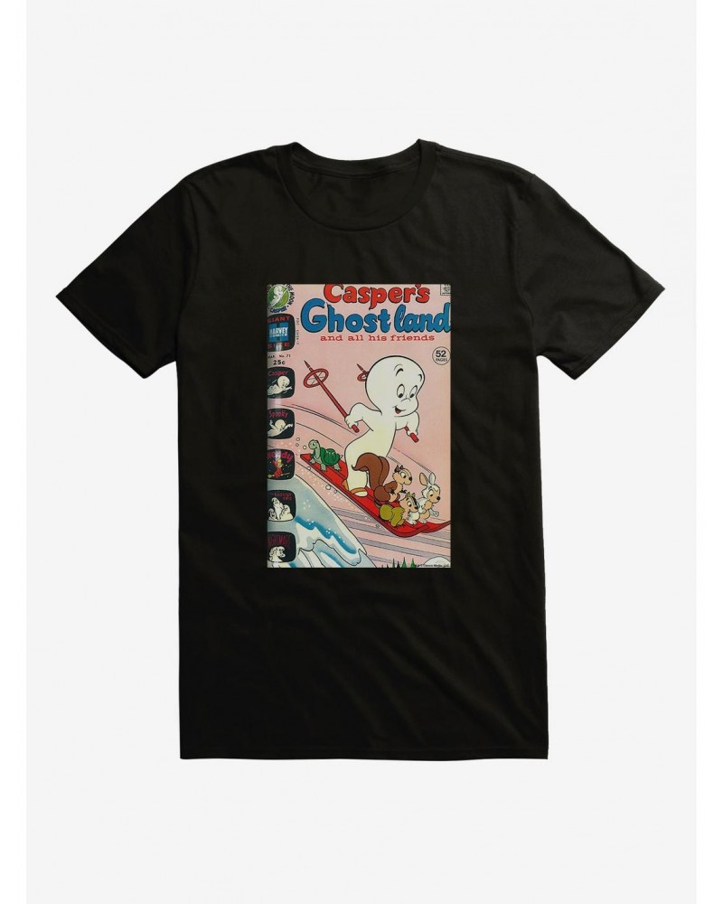 Casper The Friendly Ghost Sledding Together T-Shirt $11.47 T-Shirts