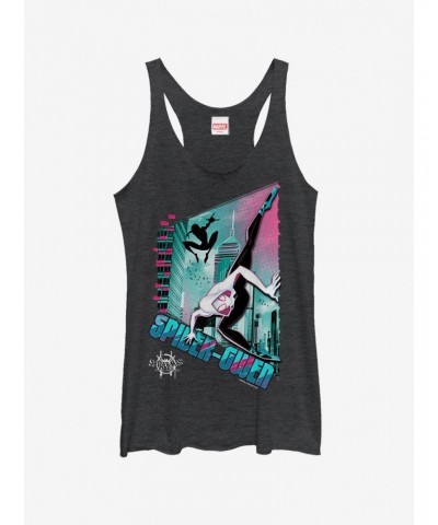 Marvel Spider-Man: Into The Spider-Verse Ghost-Spider Panel Girls Tank Top $6.22 Tops