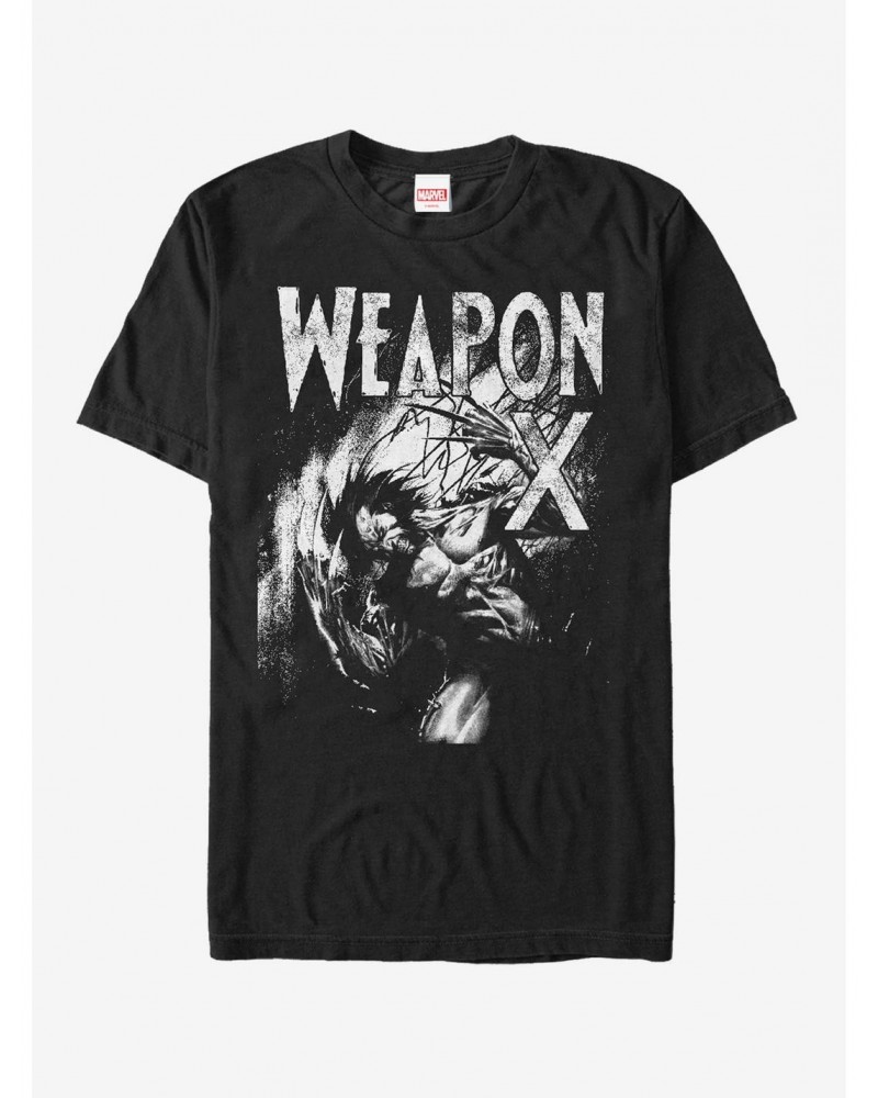 Marvel X-Men Wolverine Weapon X Grayscale T-Shirt $5.59 T-Shirts