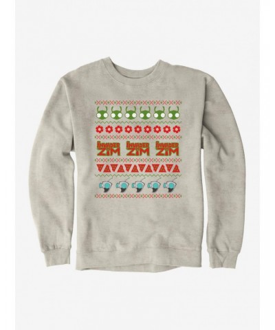 Invader Zim Ugly Christmas Pattern Sweatshirt $11.81 Sweatshirts