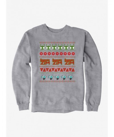 Invader Zim Ugly Christmas Pattern Sweatshirt $11.81 Sweatshirts