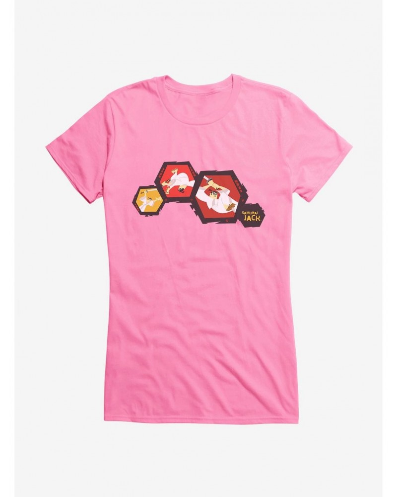 Samurai Jack Battle Flip Girls T-Shirt $7.57 T-Shirts