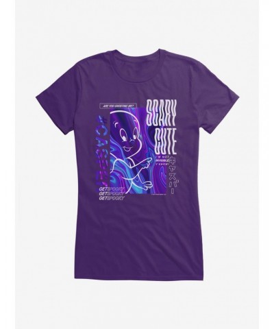 Casper The Friendly Ghost Virtual Raver Scary Cute Girls T-Shirt $11.70 T-Shirts