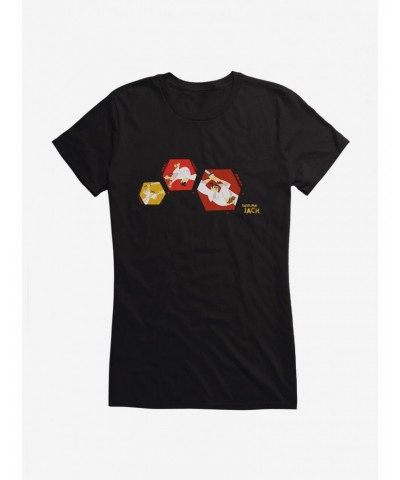 Samurai Jack Battle Flip Girls T-Shirt $7.57 T-Shirts