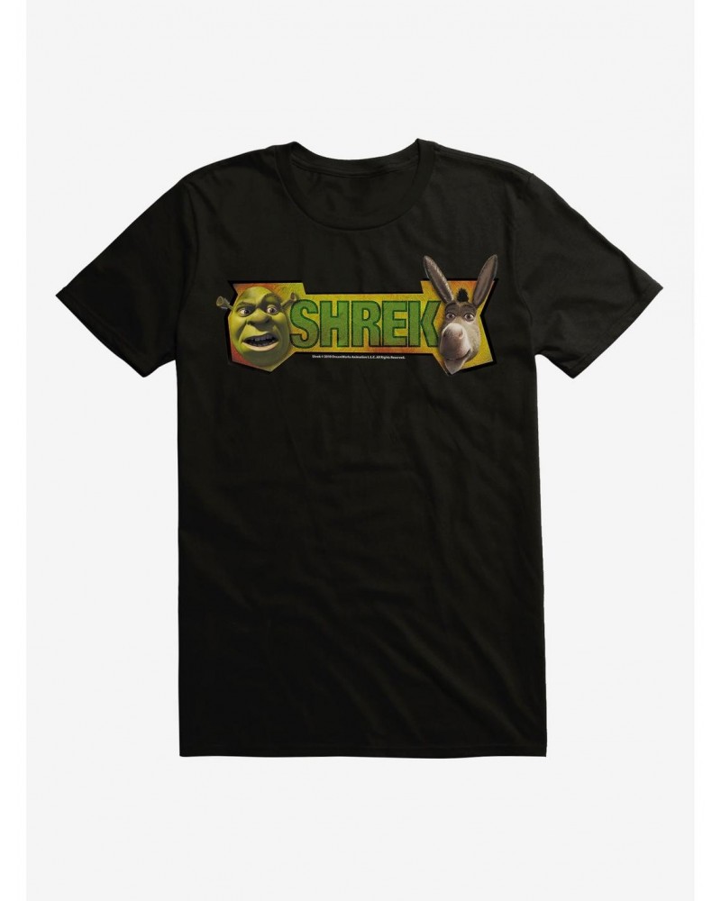 Shrek Shrek And Donkey Faces T-Shirt $7.65 T-Shirts