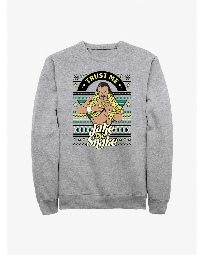 WWE Jake The Snake Ugly Christmas Sweatshirt $12.69 Sweatshirts