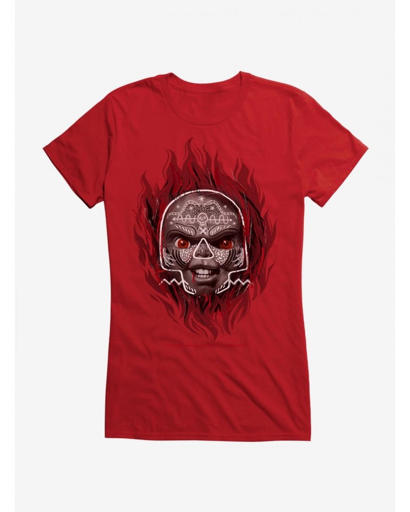 Chucky Face Flame Girls T-Shirt $12.20 T-Shirts