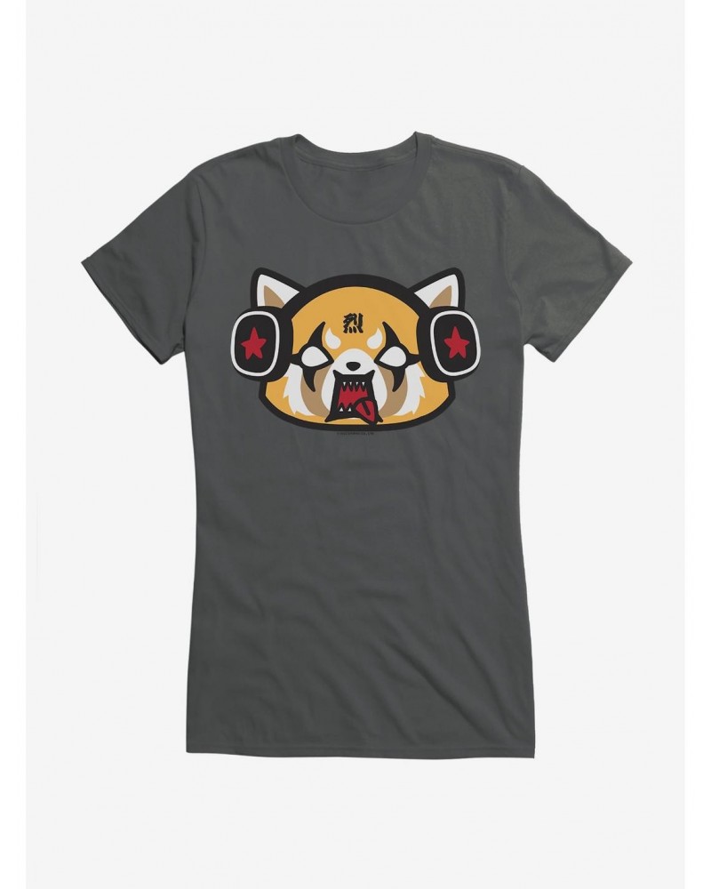 Aggretsuko Metal Raging Headphones Girls T-Shirt $8.76 T-Shirts