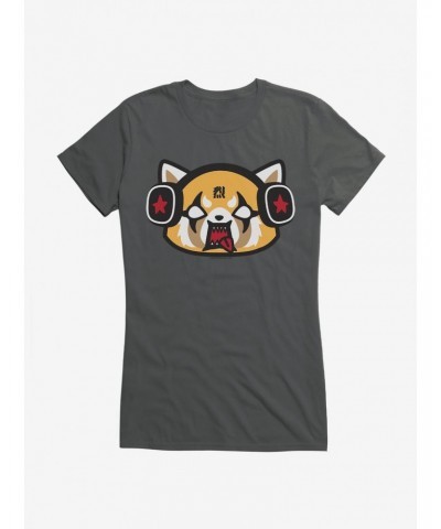 Aggretsuko Metal Raging Headphones Girls T-Shirt $8.76 T-Shirts