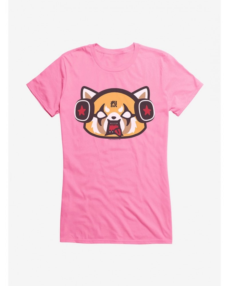 Aggretsuko Metal Raging Headphones Girls T-Shirt $8.76 T-Shirts