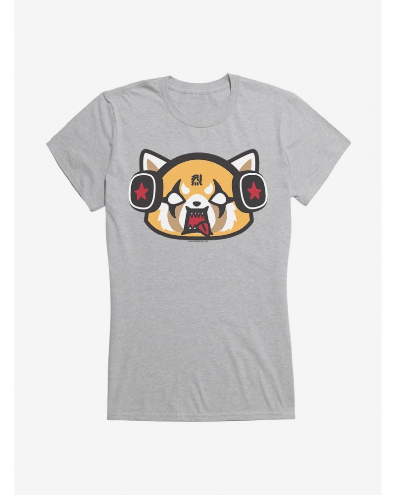 Aggretsuko Metal Raging Headphones Girls T-Shirt $8.76 T-Shirts