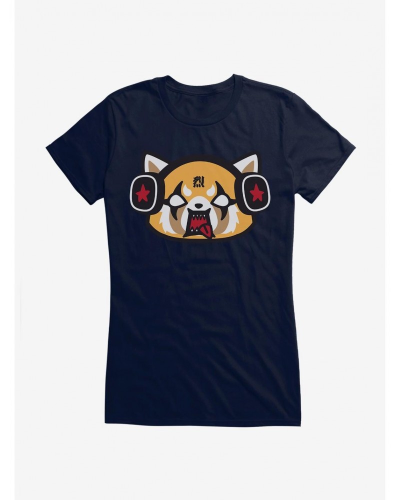 Aggretsuko Metal Raging Headphones Girls T-Shirt $8.76 T-Shirts