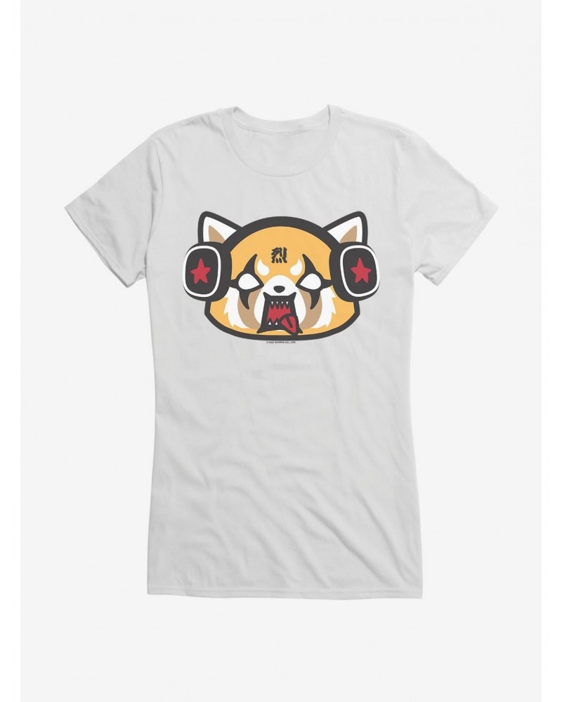 Aggretsuko Metal Raging Headphones Girls T-Shirt $8.76 T-Shirts