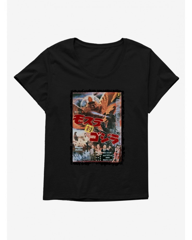 Godzilla Vs Mothra Girls T-Shirt Plus Size $10.17 T-Shirts