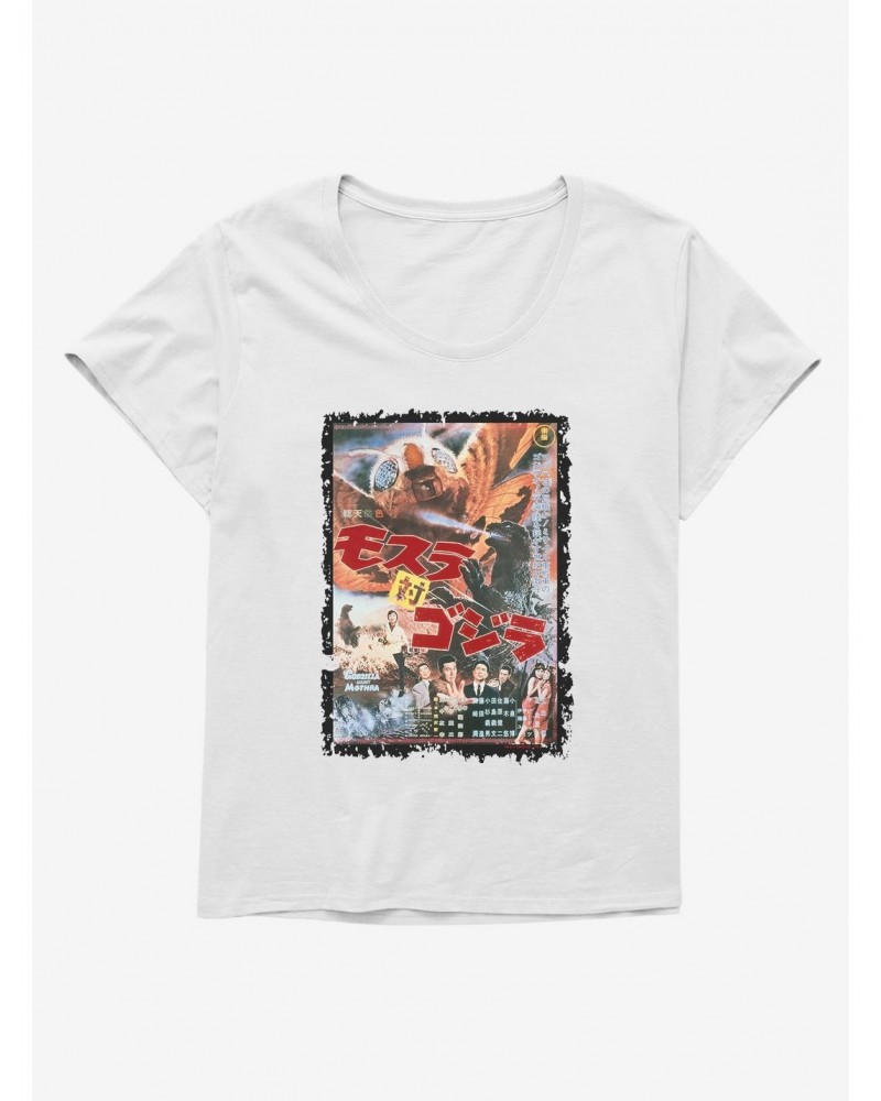 Godzilla Vs Mothra Girls T-Shirt Plus Size $10.17 T-Shirts