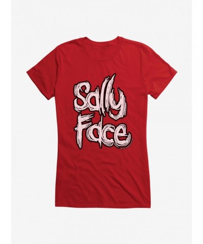 Sally Face Bold Title Script Girls T-Shirt $6.18 T-Shirts