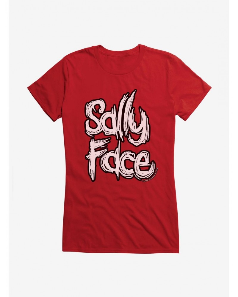 Sally Face Bold Title Script Girls T-Shirt $6.18 T-Shirts