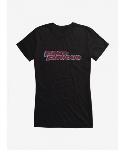 Fast & Furious Layered Logo Girls T-Shirt $9.76 T-Shirts