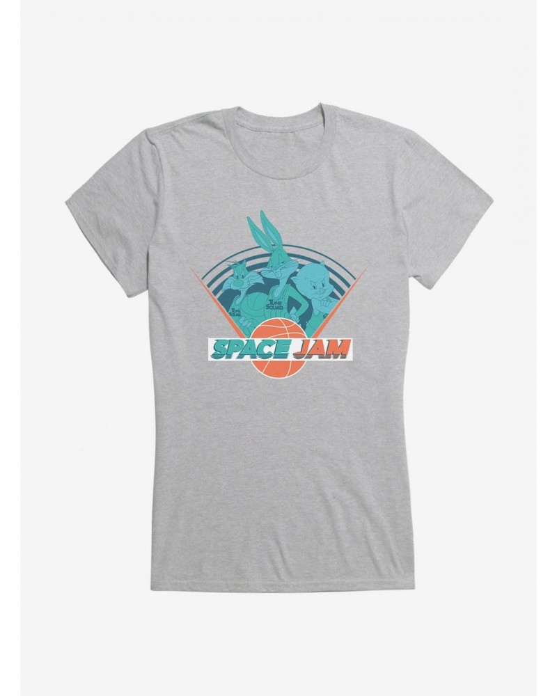 Space Jam: A New Legacy Bugs, Sylvester, Porky Basketball Crew Girls T-Shirt $7.37 T-Shirts