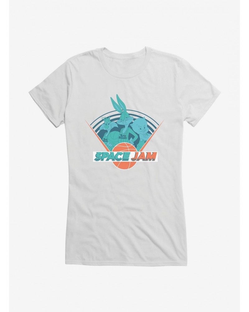 Space Jam: A New Legacy Bugs, Sylvester, Porky Basketball Crew Girls T-Shirt $7.37 T-Shirts