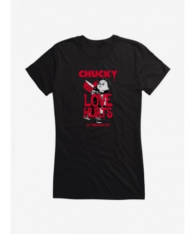 Chucky Love Hurts Girls T-Shirt $11.45 T-Shirts