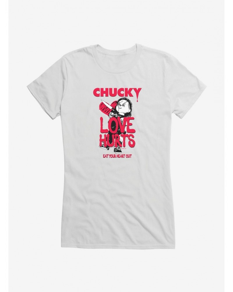 Chucky Love Hurts Girls T-Shirt $11.45 T-Shirts