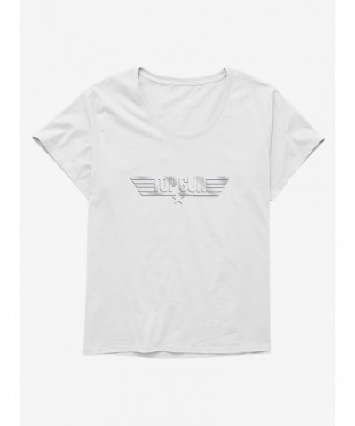 Top Gun Metal Logo Girls T-Shirt Plus Size $9.81 T-Shirts