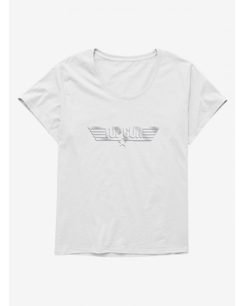 Top Gun Metal Logo Girls T-Shirt Plus Size $9.81 T-Shirts