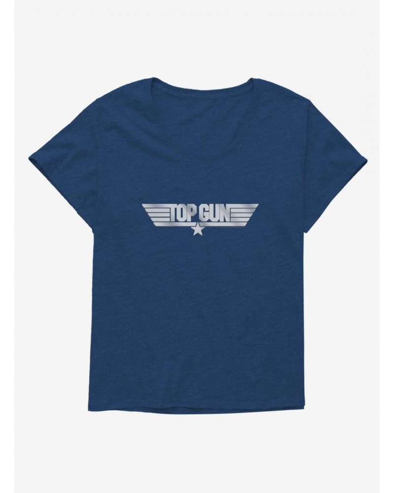 Top Gun Metal Logo Girls T-Shirt Plus Size $9.81 T-Shirts