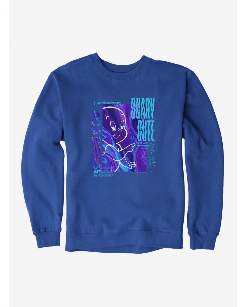 Casper The Friendly Ghost Virtual Raver Scary Cute Sweatshirt $18.08 Sweatshirts