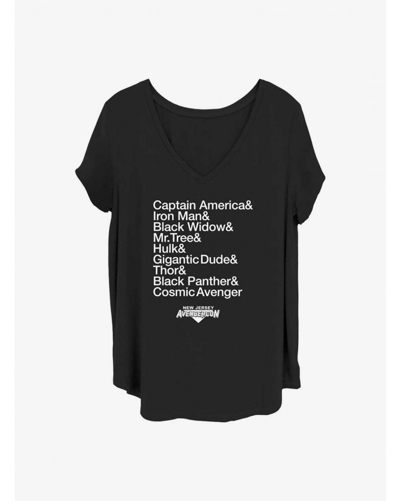 Marvel Ms. Marvel Avengercon Name List Con Girls T-Shirt Plus Size $9.94 T-Shirts