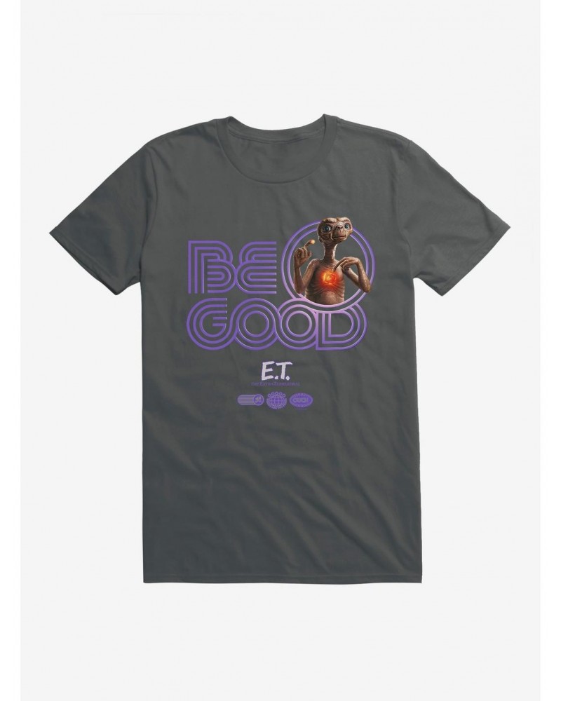 E.T. 40th Anniversary Be Good Striped Font Purple T-Shirt $7.17 T-Shirts