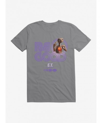 E.T. 40th Anniversary Be Good Striped Font Purple T-Shirt $7.17 T-Shirts