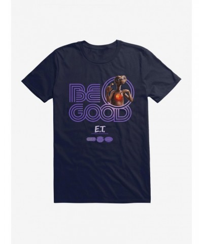 E.T. 40th Anniversary Be Good Striped Font Purple T-Shirt $7.17 T-Shirts