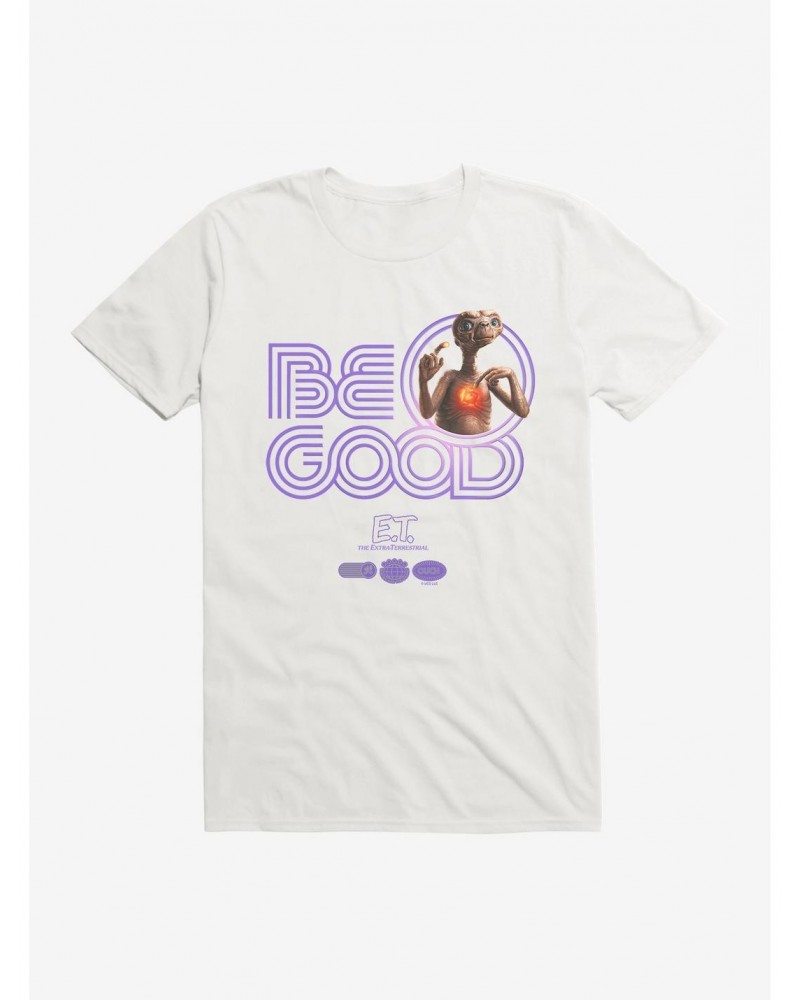 E.T. 40th Anniversary Be Good Striped Font Purple T-Shirt $7.17 T-Shirts