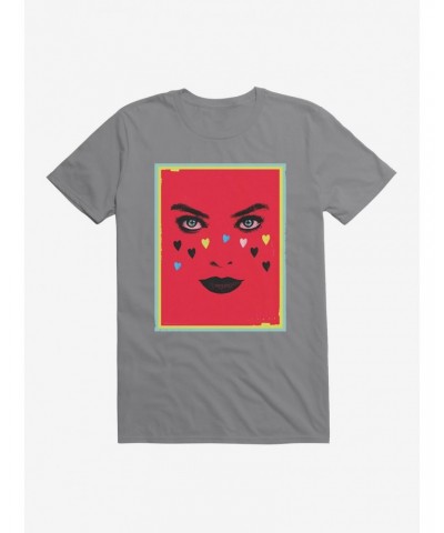 DC Comics Birds Of Prey Harley Quinn Heart Face T-Shirt $9.18 T-Shirts