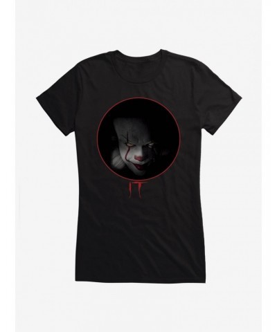 IT Pennywise Evil Stare Girls T-Shirt $7.57 T-Shirts