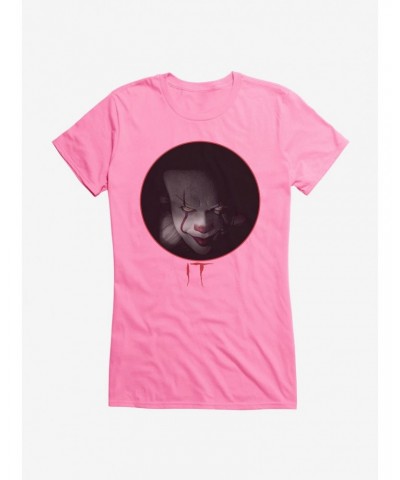 IT Pennywise Evil Stare Girls T-Shirt $7.57 T-Shirts