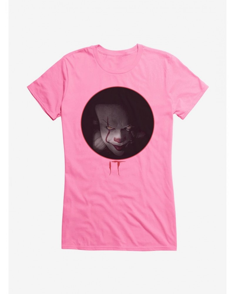 IT Pennywise Evil Stare Girls T-Shirt $7.57 T-Shirts