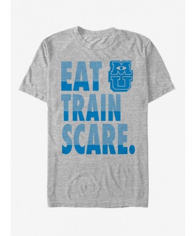 Disney Pixar Monsters Inc Eat Train Scare Motto T-Shirt $9.56 T-Shirts