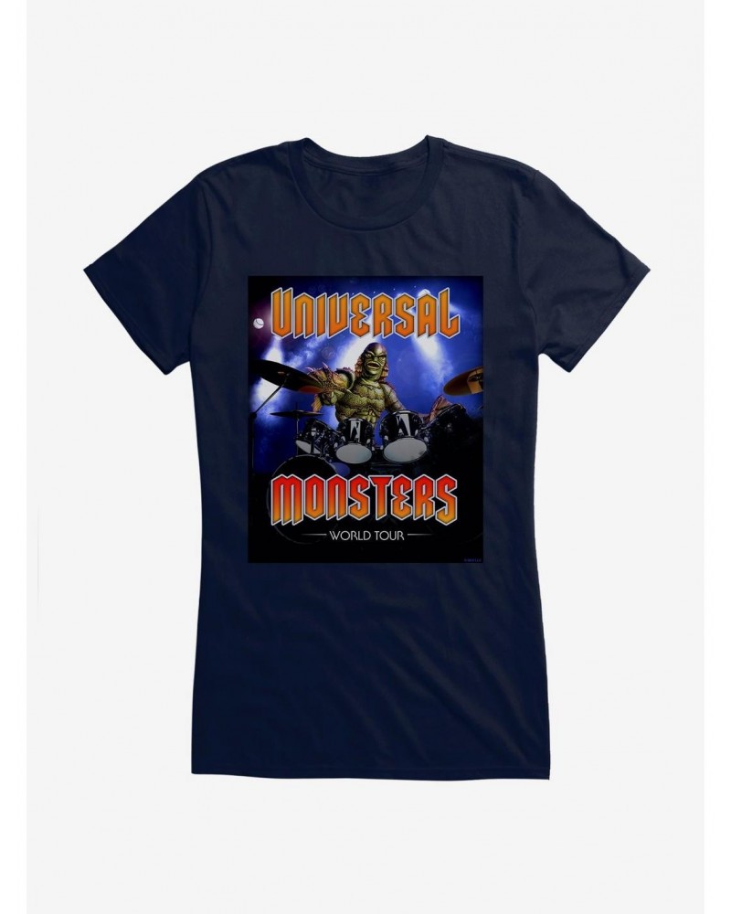 Creature From The Black Lagoon Universal Monsters Band Girls T-Shirt $7.97 T-Shirts