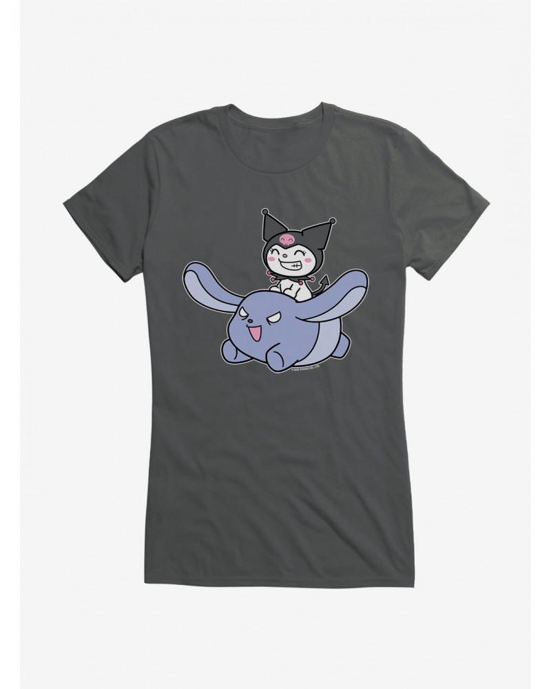 Kuromi Happy Baku Flying Girls T-Shirt $8.37 T-Shirts