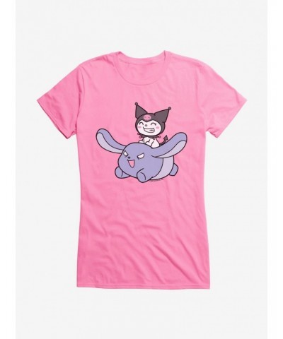 Kuromi Happy Baku Flying Girls T-Shirt $8.37 T-Shirts