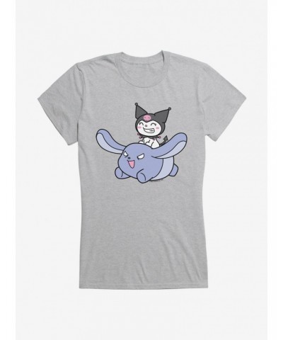 Kuromi Happy Baku Flying Girls T-Shirt $8.37 T-Shirts