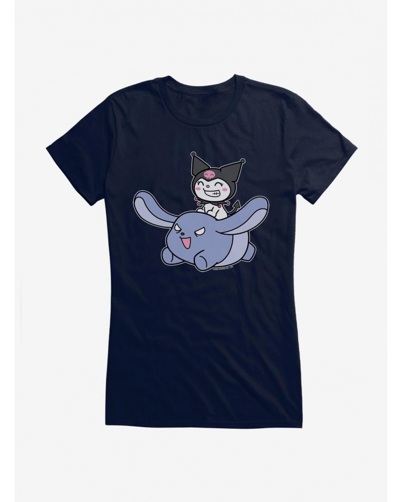 Kuromi Happy Baku Flying Girls T-Shirt $8.37 T-Shirts