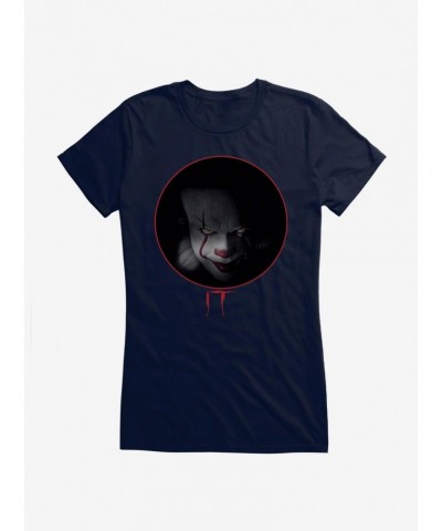 IT Pennywise Evil Stare Girls T-Shirt $7.57 T-Shirts