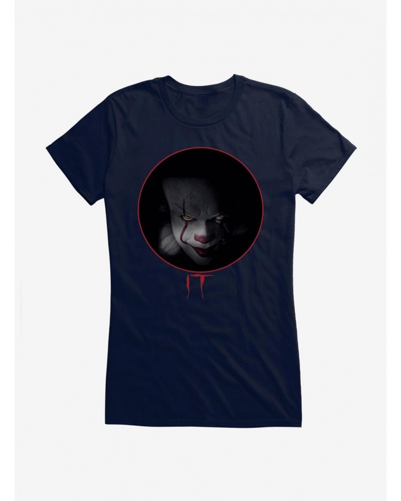 IT Pennywise Evil Stare Girls T-Shirt $7.57 T-Shirts