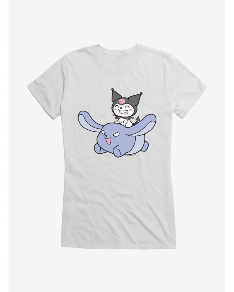 Kuromi Happy Baku Flying Girls T-Shirt $8.37 T-Shirts