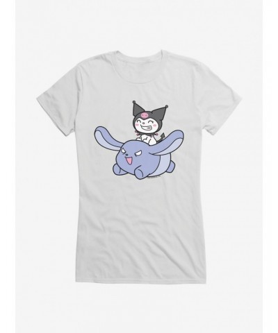 Kuromi Happy Baku Flying Girls T-Shirt $8.37 T-Shirts